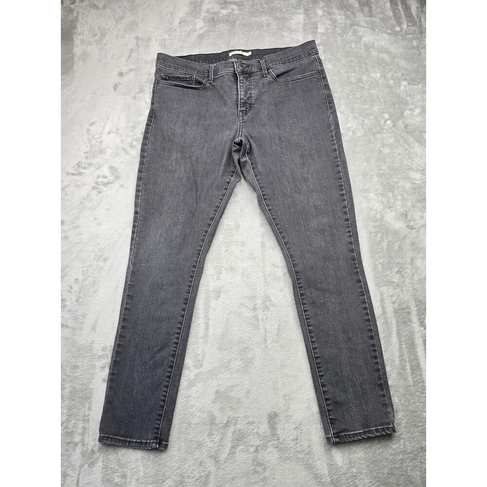 Levi's 311 Shaping Skinny Womens Jeans Size 33x30 Grey Black Mid Rise Stretch